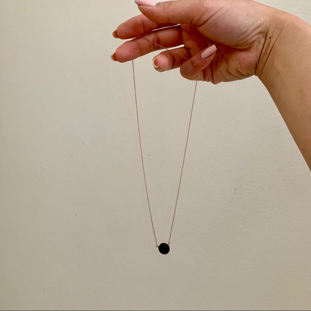 Dainty sterling silver plated rose gold necklace